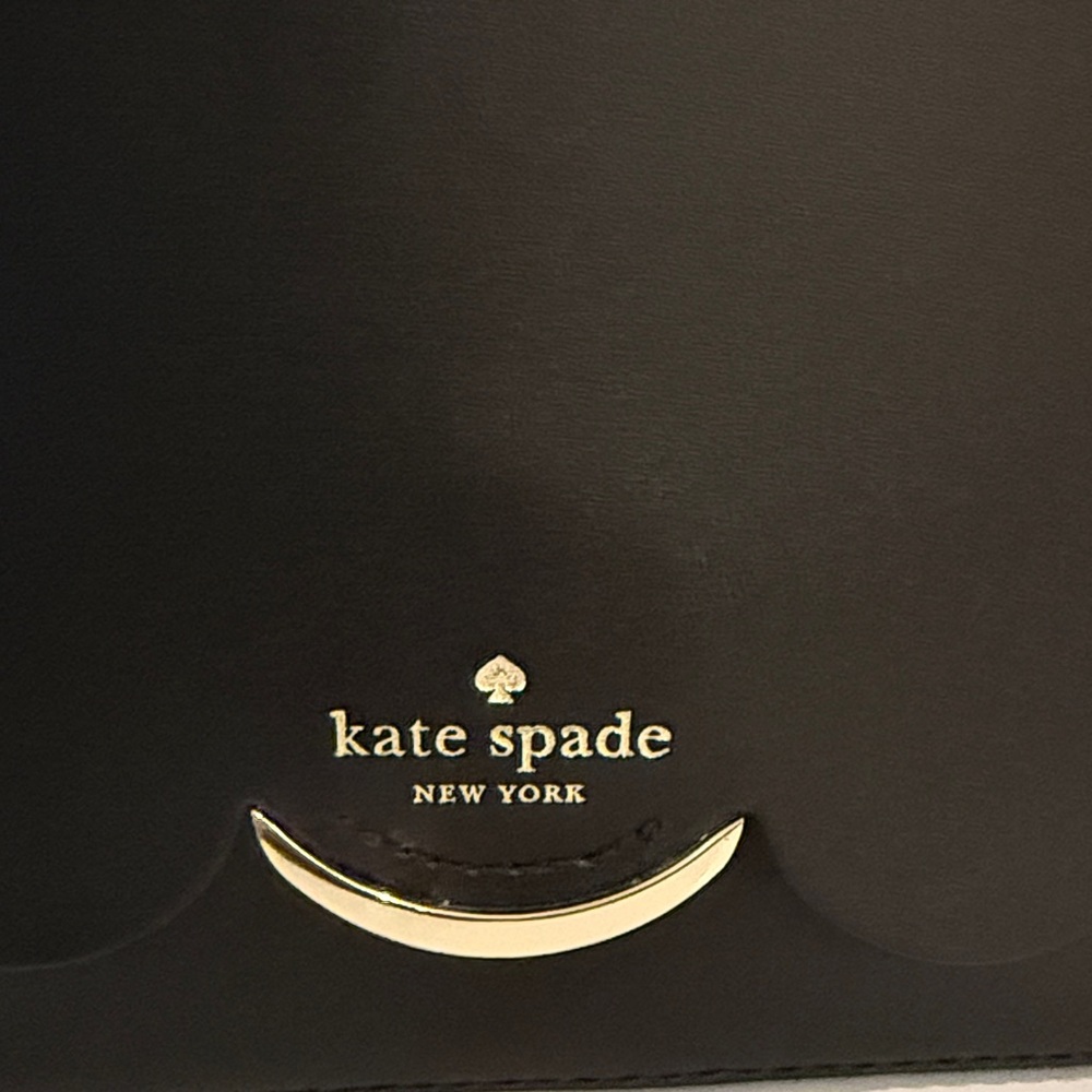 Kate Spade Black Scalloped Chain Shoulder Bag - Picture 2 of 3
